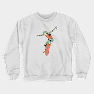 Retro Skater Skeleton Crewneck Sweatshirt